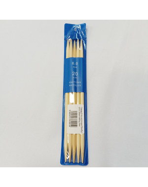 Спицы носочные бамбук 6,0мм 20см Knitting Needles