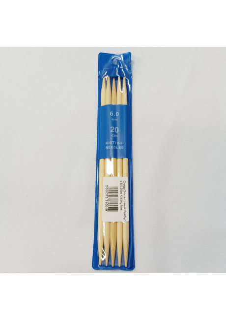 Спицы носочные бамбук 6,0мм 20см Knitting Needles
